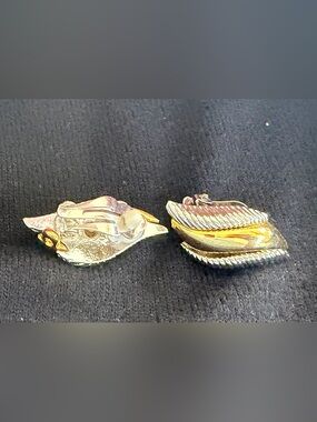 Gold and Silver Tone Clip-On Earrings